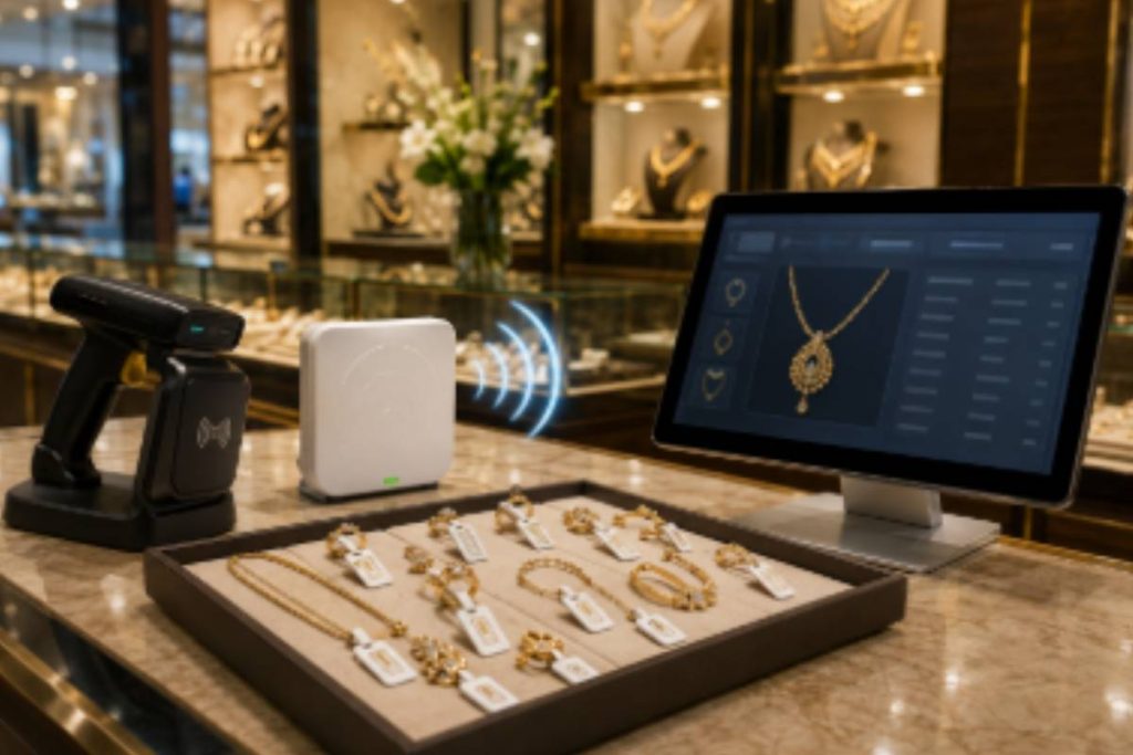 Advanced RFID Jewellery Inventory Management India system for jewellery inventory automation and security