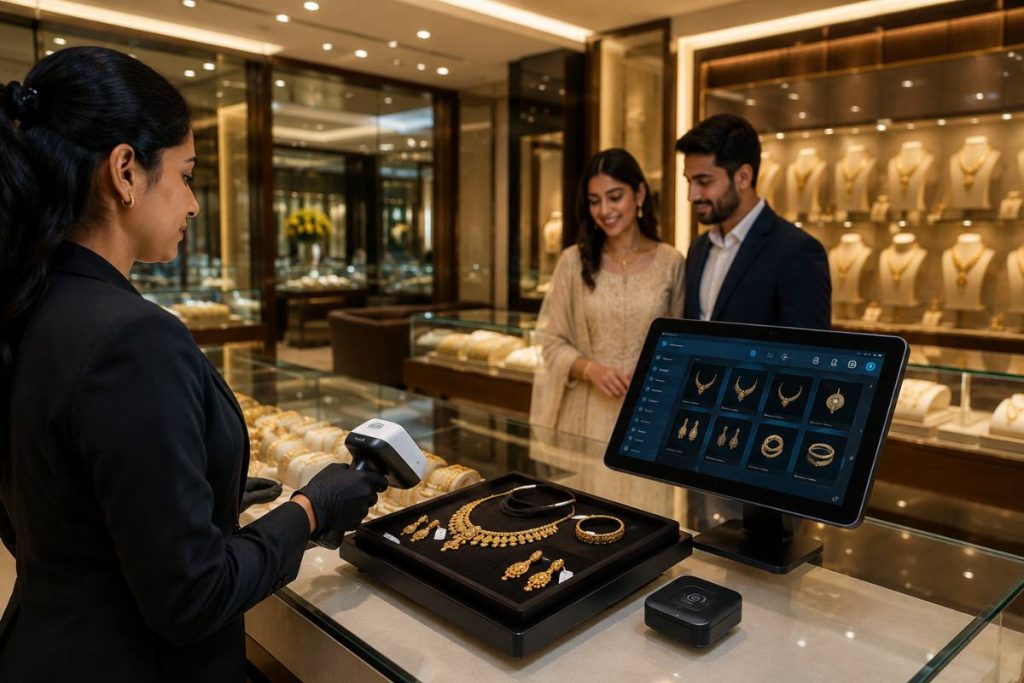 Retail jewellery automation India solution with RFID-enabled customer experience and inventory management