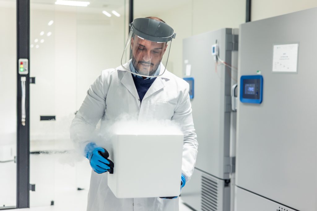 RFID cold chain monitoring for biological samples, medical specimens, and diagnostic materials