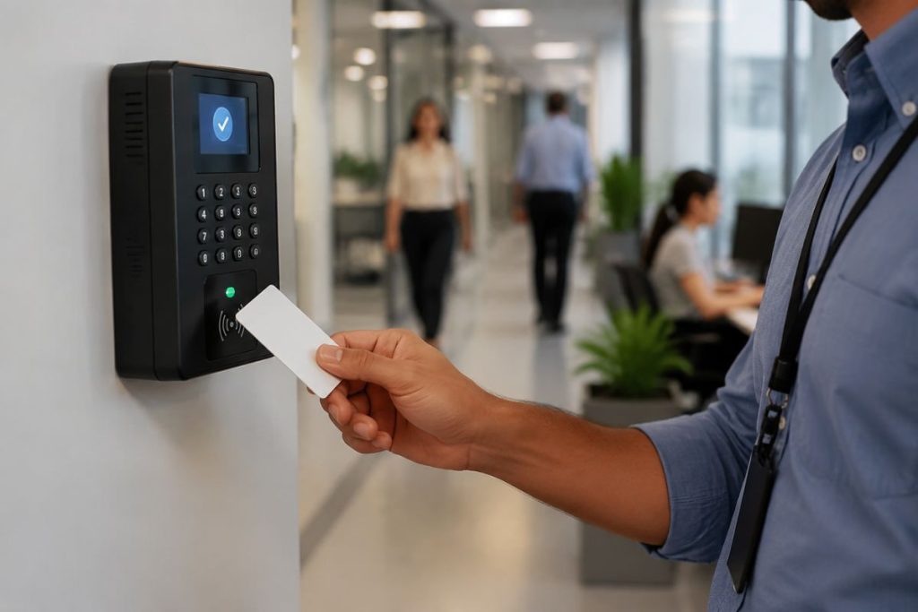This image represents employee attendance RFID India solution automating workforce tracking and attendance compliance.