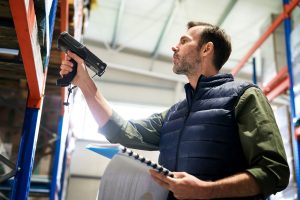 Industrial machinery tracking system showcase featuring smart RFID hardware monitoring factory equipment availability and performance metrics in real time